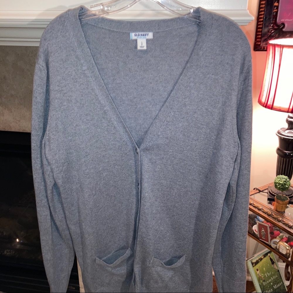 NWOT Old Navy gray cardigan fits big Large